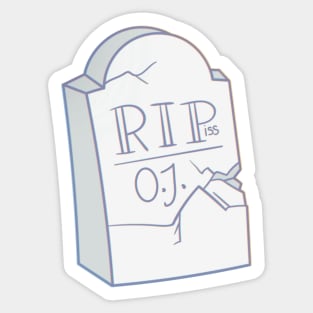 Rest In Piss O.J Simpson Sticker